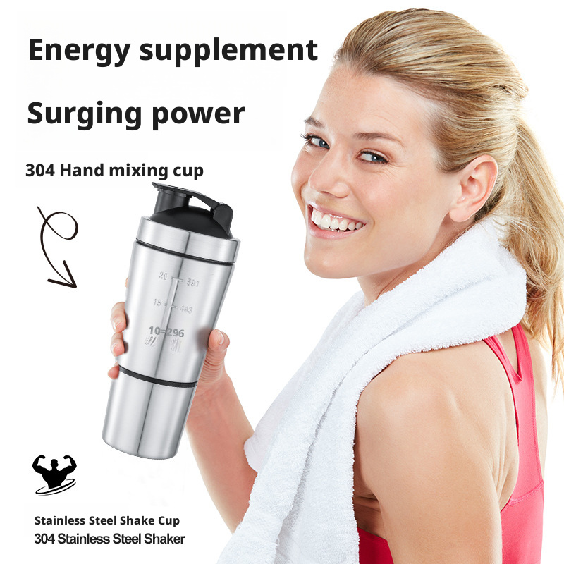 Stainless Steel Protein Powder - Protein Shaker Bottle ulasan dan harga
