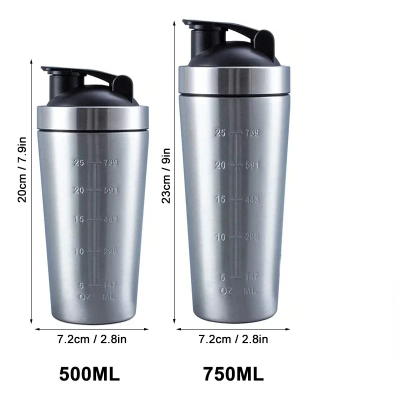 Stainless Steel Protein Shaker - Nutrition In Fitness ulasan dan harga