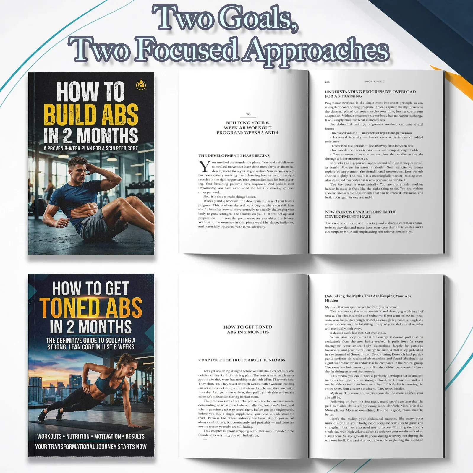 2-Book Abs Training Guide Set  - Nutrition In Fitness ulasan dan harga
