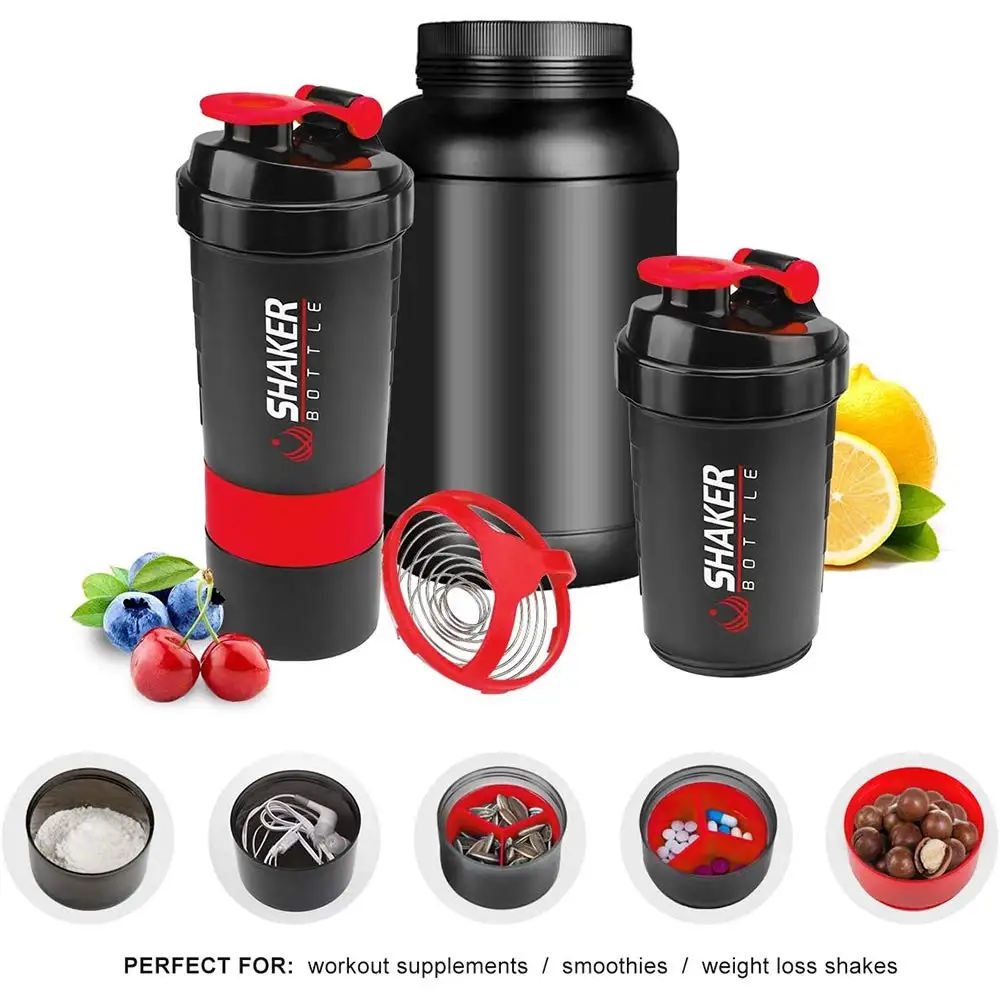 500ml Layered Protein Bottle P - Protein Shaker Bottle ulasan dan harga