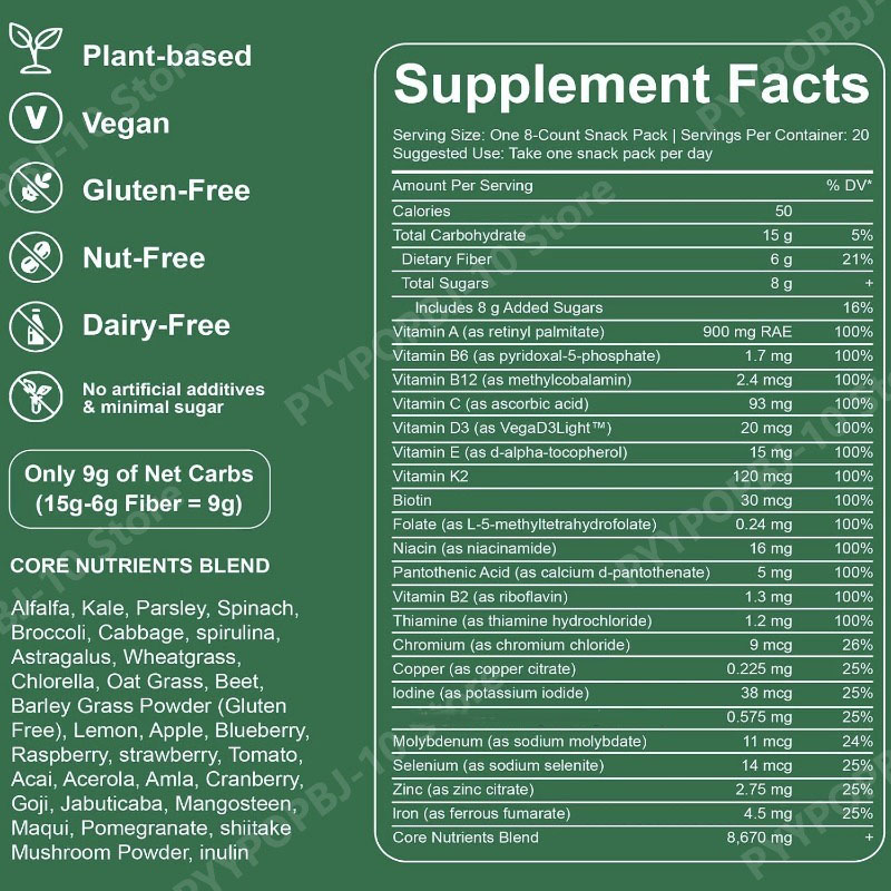 Greens Gummies Organic Chlorel - Multivitamin Gummy Adult ulasan dan harga